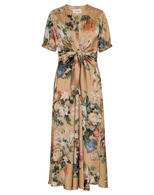 Faye Kleid - Taupe Bloom